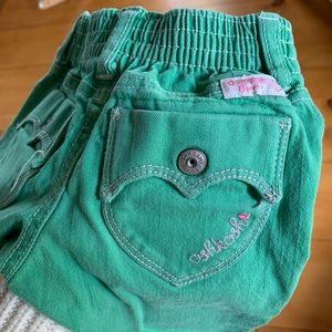 OshKosh Heart Green Pants Jeans 4T